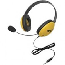 Califone STEREO YELLOW HEADPHONE WITH TO GO 3.5MM PLUG 2800-YLT