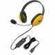 Califone YELLOW STEREO HEADSET W/ MIC USB CONNECTOR 2800YL-USB