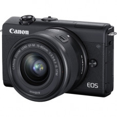 Canon EOS M200 24.1 Megapixel Mirrorless Camera with Lens - 15 mm - 45 mm - Black - 3" Touchscreen LCD - 3x Optical Zoom - Optical (IS) - 6000 x 4000 Image - 3840 x 2160 Video - HD Movie Mode - Wireless LAN 3699C009