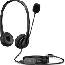 HP Stereo USB Headset G2 - Stereo - USB Type A - Wired - 64 Ohm - 20 Hz - 20 kHz - Over-the-head - Binaural - Supra-aural - 5.90 ft Cable - Uni-directional Microphone - Noise Canceling - Black 428K6AA