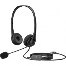 HP Stereo USB Headset G2 - Stereo - USB Type A - Wired - Over-the-head - Binaural - Ear-cup - Noise Canceling - Black 428K6UT