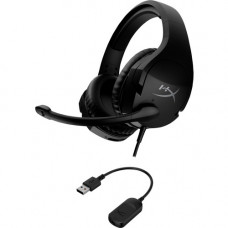 HP HyperX Cloud Stinger S - Gaming Headset (Black) - Stereo - Mini-phone (3.5mm), USB 2.0 - Wired - 32 Ohm - 10 Hz - 22 kHz - Over-the-ear - Binaural - Circumaural - 8.20 ft Cable - Noise Cancelling, Condenser, Electret, Uni-directional Microphone - Black