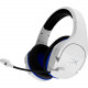 HP HyperX Cloud Stinger Core - Wireless Gaming Headset (White-Blue) - PS5-PS4 - Stereo - USB 2.0 - Wireless - RF - 39.4 ft - 10 Hz - 21 kHz - Over-the-ear, Over-the-head - Binaural - Circumaural - Noise Cancelling, Electret, Condenser Microphone - White, 