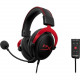 HP HyperX Cloud II - Gaming Headset (Black-Red) - Stereo - Mini-phone (3.5mm), USB 2.0 - Wired - 60 Ohm - 10 Hz - 23 kHz - Over-the-ear - Binaural - Circumaural - 3.28 ft Cable - Condenser, Electret, Noise Cancelling Microphone - Black/Red 4P5M0AA