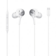 4XEM USB-C AKG Earphones with Mic and Volume Control (White) - Stereo - USB Type C - Wired - Earbud - Binaural - In-ear - White 4XSAMEARAKGCW