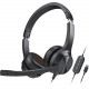 Creative Chat USB Headset - Stereo - USB Type C - Wired - 20 Hz - 2 kHz - On-ear - Binaural - Ear-cup - 6.89 ft Cable - Noise Cancelling, Condenser Microphone - Black 51EF0970AA000