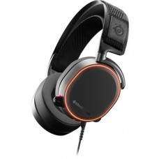 SteelSeries Arctis Pro Headset - Stereo - Mini-phone, USB - Wired - 32 Ohm - 10 Hz - 40 kHz - Over-the-head - Binaural - Circumaural - Noise Cancelling, Bi-directional Microphone - Black, White 61454