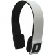 Inland Bluetooth Headset - White - Stereo - Wireless - Bluetooth - 32.8 ft - Over-the-head - Binaural - Supra-aural - White 87092