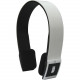 Inland Bluetooth Headset - White - Stereo - Wireless - Bluetooth - 32.8 ft - Over-the-head - Binaural - Supra-aural - White 87092