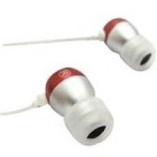 Inland SecureFit Metallic iBuds - Red - Stereo - Red - Mini-phone (3.5mm) - Wired - 32 Ohm - 20 Hz 20 kHz - Gold Plated, Nickel Plated Connector - Earbud - Binaural - In-ear - Noise Canceling 87106