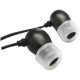 Inland SecureFit Metallic iBuds - Black - Stereo - Black - Mini-phone - Wired - 32 Ohm - 20 Hz 20 kHz - Gold Plated, Nickel Plated Connector - Earbud - Binaural - In-ear - Noise Canceling - RoHS Compliance 87107