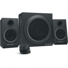 Logitech Z333 2.1 Speaker System - 40 W RMS - Black - 55 Hz - 20 kHz - Control Pod, Bass Level Management (BLM) - TAA Compliance 980-001203