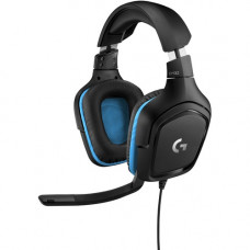 Logitech G432 7.1 Surround Sound Gaming Headset - Stereo - Black - Mini-phone, USB - Wired - 5 Kilo Ohm - 20 Hz - 20 kHz - Over-the-head - Binaural - Circumaural - 6.56 ft Cable - Cardioid, Uni-directional Microphone - TAA Compliance 981-000769