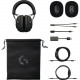 Logitech PRO X Gaming Headset with Blue Vo!ce - Stereo - Mini-phone - Wired - 35 Ohm - 20 Hz - 20 kHz - Over-the-head - Binaural - Circumaural - Electret, Condenser, Uni-directional, Cardioid Microphone - Noise Canceling - Black - TAA Compliance 981-00081