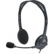 Logitech H111 Stero Headset - Stereo - Mini-phone (3.5mm) - Wired - 20 Hz - 20 kHz - Over-the-head - Binaural - Supra-aural - 7.71 ft Cable - Bi-directional Microphone - Black, Graphite 981-000999