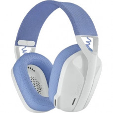 Logitech G435 Lightspeed Wireless Gaming Headset - Stereo - USB 2.0 Type A - Wireless - Bluetooth - 32.8 ft - 45 Ohm - 20 Hz - 20 kHz - Over-the-ear - Ear-cup - Noise Reduction Microphone - Off White, Lilac 981-001073