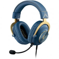 Logitech Pro X Gaming Headset League Of Legends Edition - Stereo - USB - Wired - 35 Ohm - 20 Hz - 20 kHz - Over-the-head - Binaural - Ear-cup - 6.56 ft Cable - Cardioid, Uni-directional, Electret, Condenser Microphone 981-001105