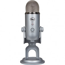 Logitech Blue Yeti Microphone - Stereo - 20 Hz to 20 kHz - Wired - Condenser - Cardioid, Bi-directional, Omni-directional - Desktop, Stand Mountable, Side-address - USB 988-000097