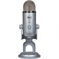 Logitech Blue Yeti Microphone - Stereo - 20 Hz to 20 kHz - Wired - Condenser - Cardioid, Bi-directional, Omni-directional - Desktop, Stand Mountable, Side-address - USB 988-000402