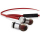 Verbatim Listen / Talk Earphones - Stereo - Red, Silver - Mini-phone - Wired - Earbud - Binaural - In-ear 99210