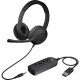 Cyber Acoustics Stereo Headset with USB & 3.5mm - Stereo - Mini-phone (3.5mm), USB Type A - Wired - 20 Hz - 20 kHz - Over-the-head - Binaural - Circumaural - 5 ft Cable - Noise Cancelling, Uni-directional Microphone - Black AC-5812