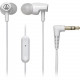 Audio-Technica SonicFuel In-ear Headphones with In-line Mic & Control - Stereo - White - Mini-phone - Wired - 16 Ohm - 20 Hz - 25 kHz - Earbud - Binaural - In-ear - 3.94 ft Cable ATH-CLR100ISWH