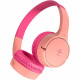 Belkin Wireless On-Ear Headphones for Kids AUD002btPK - Mini-phone (3.5mm) - Wired/Wireless - Bluetooth - 32.8 ft - On-ear - 4 ft Cable - Pink AUD002BTPK