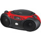 Digital Products International GPX BC232R Radio/CD Player Boombox - 1 x Disc - Red - CD-DA BC232R