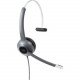 Cisco 521 Headset - Mono - Black - Mini-phone, USB - Wired - Over-the-head - Monaural - Supra-aural - Uni-directional, Electret, Condenser Microphone - TAA Compliance CP-HS-W-521-USB=