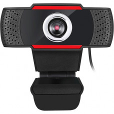 Adesso CyberTrack CyberTrack H3 Webcam - 1.3 Megapixel - 30 fps - Black, Red - USB 2.0 - 1280 x 720 Video - CMOS Sensor - Manual Focus - Microphone - Computer, Notebook, Smart TV CYBERTRACKH3