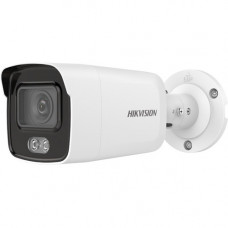 Hikvision ColorVu DS-2CD2027G1-L 2 Megapixel Network Camera - Bullet - 98.43 ft Night Vision - H.265+, H.265, H.264+, H.264, MJPEG - 1920 x 1080 - CMOS - Corner Mount, Junction Box Mount, Pole Mount - TAA Compliance DS-2CD2027G1-L 2.8MM