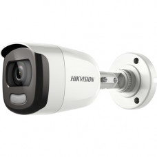 Hikvision ColorVu DS-2CE10DFT-F28 2 Megapixel Surveillance Camera - Mini Bullet - 65.62 ft Night Vision - 1920 x 1080 - CMOS - Junction Box Mount - TAA Compliance DS-2CE10DFT-F28 2.8MM