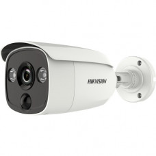 Hikvision Turbo HD DS-2CE12H0T-PIRL 5 Megapixel Surveillance Camera - Monochrome, Color - 65.62 ft Night Vision - 2560 x 1944 - 3.60 mm - CMOS - Cable - Bullet - Junction Box Mount - TAA Compliance DS-2CE12H0T-PIRL 3.6MM