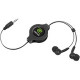 Emerge Technologies ReTrak ETAUDIOBUD Earphone - Stereo - Black - Mini-phone (3.5mm) - Wired - Earbud - Binaural - Open - 3.60 ft Cable ETAUDIOBUD