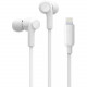 Belkin ROCKSTAR Headphones with Lightning Connector - Stereo - Lightning Connector - Wired - Earbud - Binaural - In-ear - 3.67 ft Cable - White G3H0001BTWHT