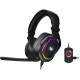 Thermaltake ARGENT H5 RGB 7.1 Surround Gaming Headset - Stereo - Mini-phone (3.5mm), USB - Wired - 32 Ohm - 20 Hz - 40 kHz - Over-the-head - Binaural - Ear-cup - Bi-directional Microphone - Black GHT-THF-DIECBK-31