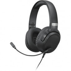 Lenovo IdeaPad Gaming H100 Headset - Stereo - Mini-phone (3.5mm) - Wired - 32 Ohm - 50 Hz - 20 kHz - Over-the-head - Binaural - Ear-cup - 5.91 ft Cable - Omni-directional Microphone - Black GXD1C67963