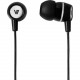 V7 Stereo Earbuds with Inline Microphone - Stereo - Mini-phone - Wired - 32 Ohm - Earbud - Binaural - In-ear - 3.94 ft Cable - Black HA110-BLK-12NB