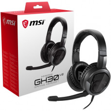 Micro-Star International  MSI Immerse GH30 Gaming Headset - Stereo - Mini-phone - Wired - 32 Ohm - 20 Hz - 20 kHz - Over-the-head - Binaural - Circumaural - 4.92 ft Cable - Uni-directional Microphone IMMERSE GH30 V2