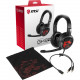 Micro-Star International  MSI Immerse GH30 Gaming Headset - Stereo - Mini-phone - Wired - 32 Ohm - 20 Hz - 20 kHz - Over-the-head - Binaural - Circumaural - 4.92 ft Cable - Uni-directional Microphone IMMERSE GH30