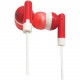 Supersonic IQ Sound Digital Stereo Earphones - Stereo - Red - Wired - 20 Hz 20 kHz - Earbud - Binaural - In-ear - 3.50 ft Cable IQ-101RED