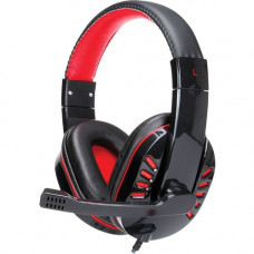 Supersonic IQ Sound Gaming Headphones - Stereo - Mini-phone - Wired - 32 Ohm - 20 Hz - 20 kHz - Over-the-head - Binaural - Circumaural - 8.20 ft Cable - Omni-directional, Condenser Microphone - Red IQ-450G