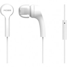 Koss KEB9i In-Ear Headphones - Stereo - White - Mini-phone - Wired - 16 Ohm - 18 Hz - 20 kHz - Earbud - Binaural - In-ear - 4 ft Cable KEB9IW