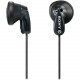 Sony MDR-E9LP Earphone - Stereo - Black - Mini-phone - Wired - 16 Ohm - 18 Hz 22 kHz - Earbud - Binaural - Open - 3.94 ft Cable MDRE9LP/BLK