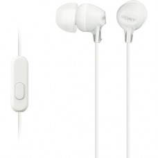 Sony Fashion Color EX Earbud Headset - Stereo - Wired - 16 Ohm - 8 Hz - 22 kHz - Earbud - Binaural - In-ear - 3.94 ft Cable - Condenser Microphone - White MDREX15AP/W