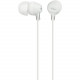 Sony Fashion Color EX Series Earbuds - Stereo - White - Mini-phone - Wired - 16 Ohm - 8 Hz 22 kHz - Gold Plated Connector - Earbud - Binaural - In-ear - 3.94 ft Cable MDREX15LP/W