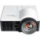 Optoma ML1050ST+ 3D Ready Short Throw DLP Projector - 720p - HDTV - 16:10 - Front - LED RGB - 20000 Hour Normal Mode - 30000 Hour Economy Mode - 1280 x 800 - WXGA - 20,000:1 - 1000 lm - HDMI - USB - 77 W - 1 Year Warranty ML1050ST+