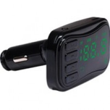 Naxa Bluetooth FM Transmitter - 206 x FM PresetsLED Display - Headphone - Portable NA3033