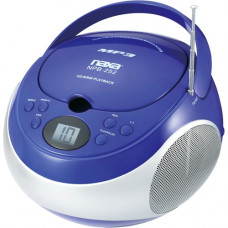 Naxa Portable MP3/CD Player with AM/FM Stereo Radio - 1 x Disc - 2.40 W Integrated Stereo Speaker - Blue - CD-DA, MP3 - Auxiliary Input NPB-252BL