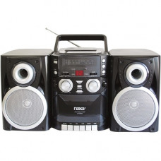 Naxa NPB-426 Mini Hi-Fi System - 16 W RMS - iPod Supported - Black - CD Player, Cassette Recorder - 1 Disc(s) - AM, FM - 2 Speaker(s) - CD-DA, MP3 NPB-426